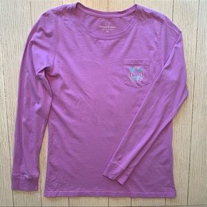 Vineyard Vines purple long sleeve pocket tee, XS